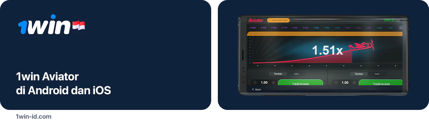 Anda dapat dengan mudah memainkan 1Win aviator menggunakan Android atau iOS