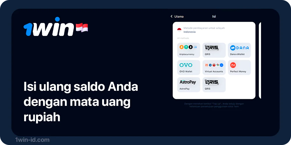 Isi ulang Saldo 1Win untuk mendapatkan akses ke semua bonus