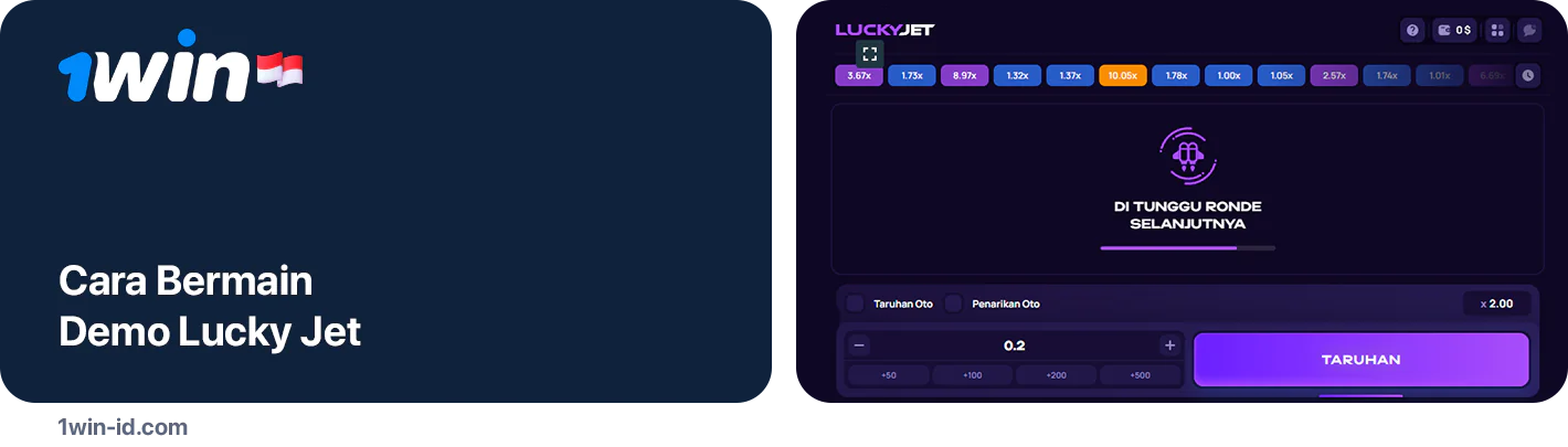 Cara mulai memainkan 1Win Lucky Jet dalam mode demo - Instruksi - 1Win