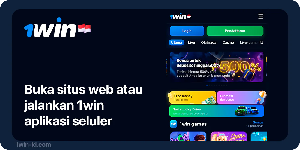 Buka Situs Web 1Win untuk membuat Taruhan Langsung