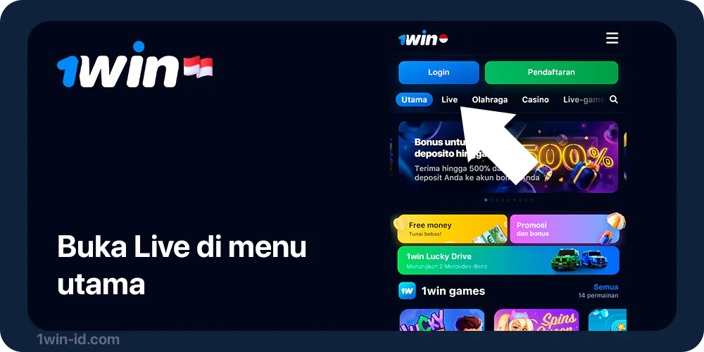 Buka Bagian Taruhan Langsung 1Win