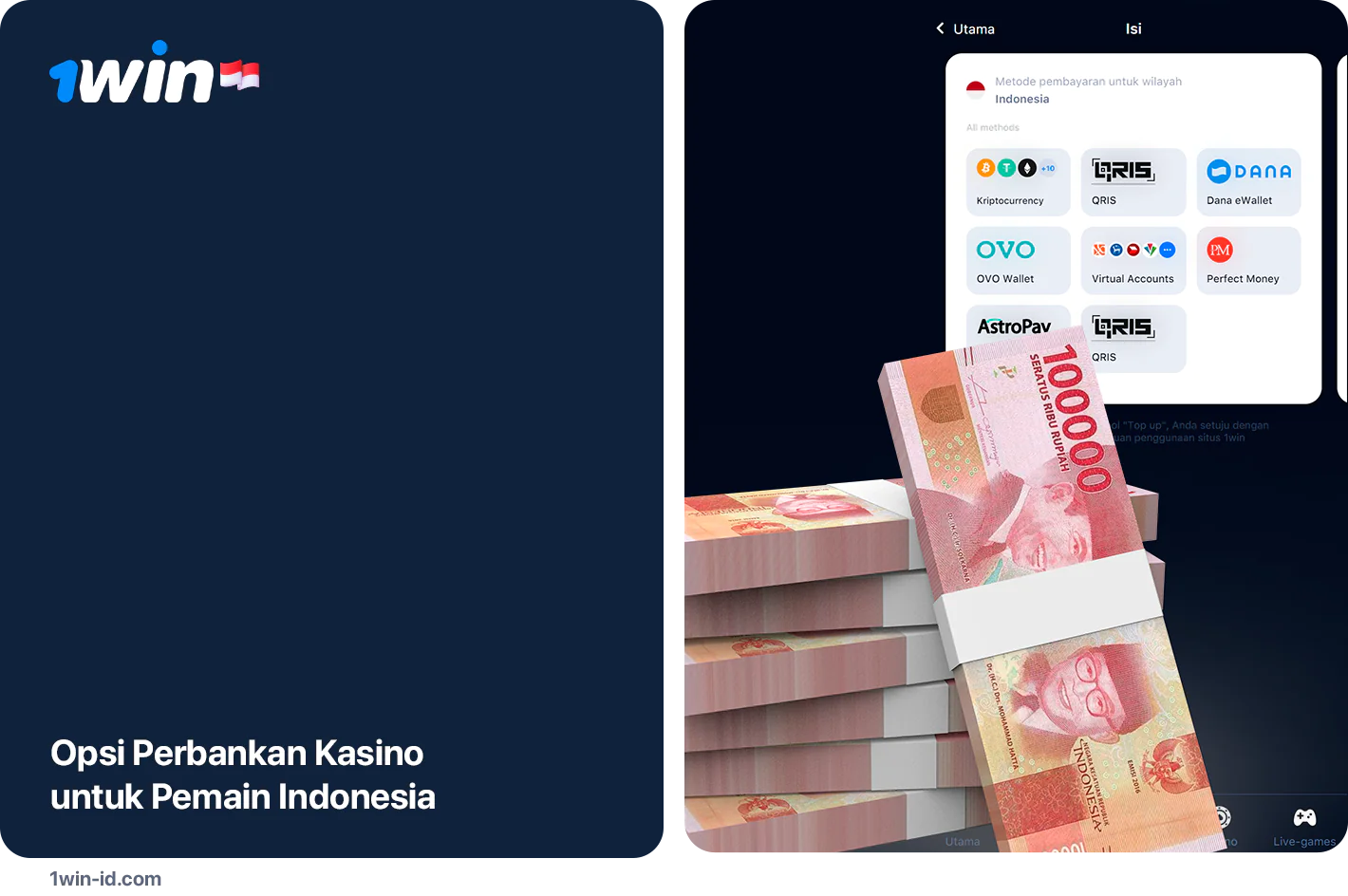 1Win Opsi Perbankan Kasino