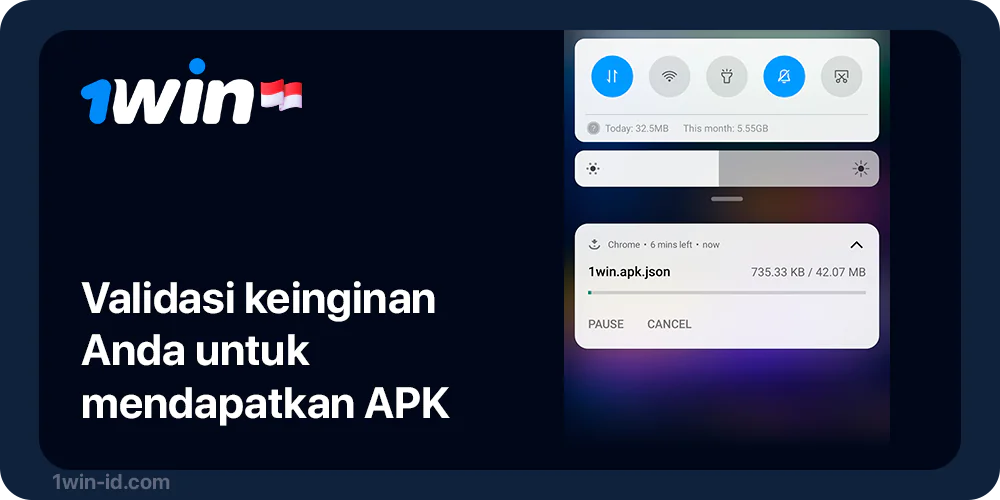 Terima pengunduhan Aplikasi 1Win