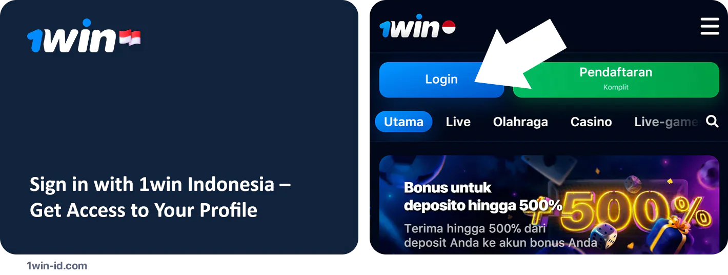 How to login 1Win Indonesia