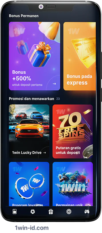 1Win Indonesia Bonus Screen