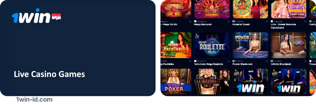 1Win Covers Dozens of Live Casino Games from all popular providers