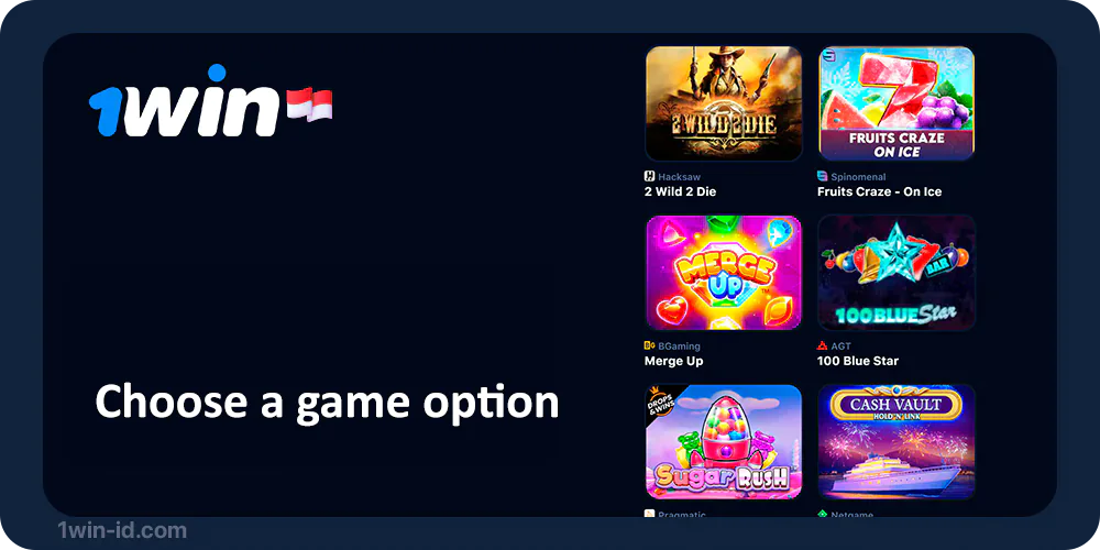 Select specific casino games - 1Win Indonesia