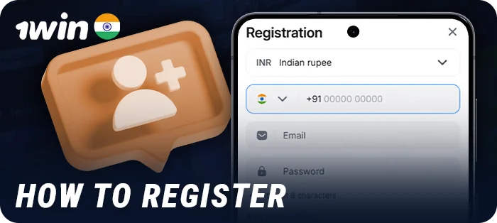 Creating a 1Win India account in the mobile app