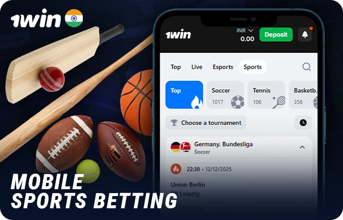 Sports betting in the 1Win India app