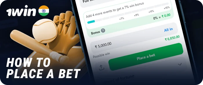 How to place a real money bet in 1Win app for residents of India