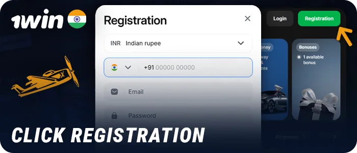 Create a new account at 1Win India to place bets on Aviator