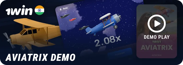 Free Aviatrix game on the 1Win India website - how to play demo