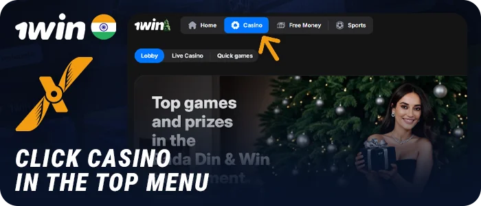 Go to the casino games section on the 1Win India site for Aviatrix