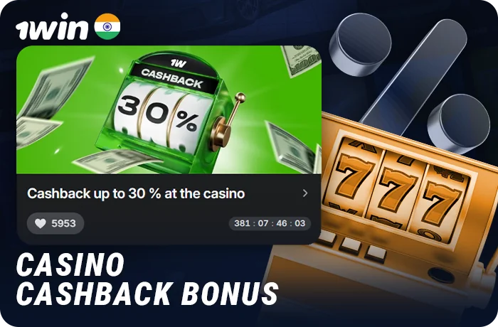 Get cashback for playing at 1Win online casino - take up to 30%