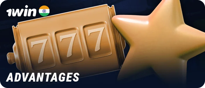 Details of the casino section for players from India at 1Win