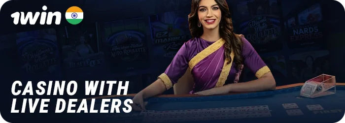 Live casino games at 1Win with a live dealer