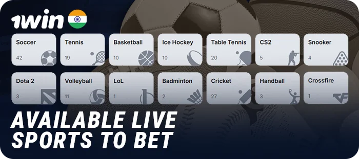 Sports for live betting at 1Win Bookmaker
