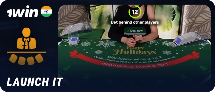 Open the 1Win live game and familiarize yourself with the rules