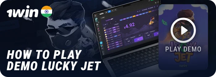 Instructions for playing Lucky Jet demo mode at 1Win India