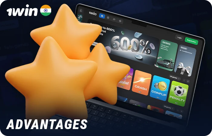 Detailed advantages of playing at 1Win for residents of India