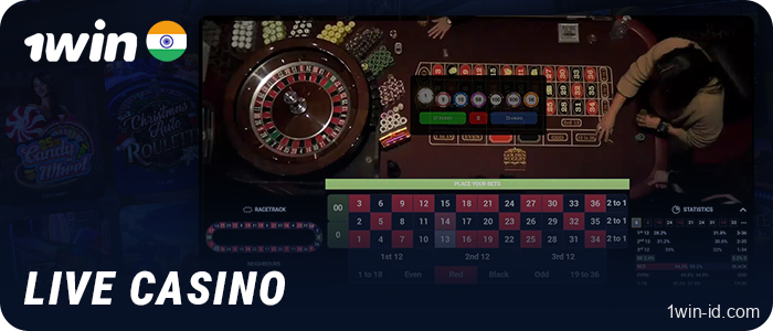 Live casino games section for Indian gamblers 1Win
