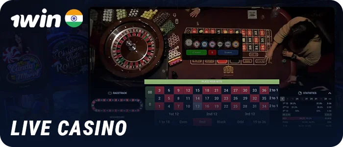 Live casino games section for Indian gamblers 1Win