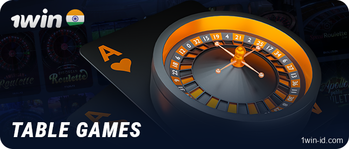 Play 1Win table games for real money