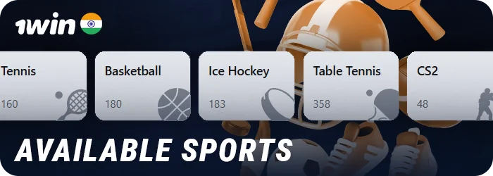 Sports available at 1Win bookmaker for real money betting