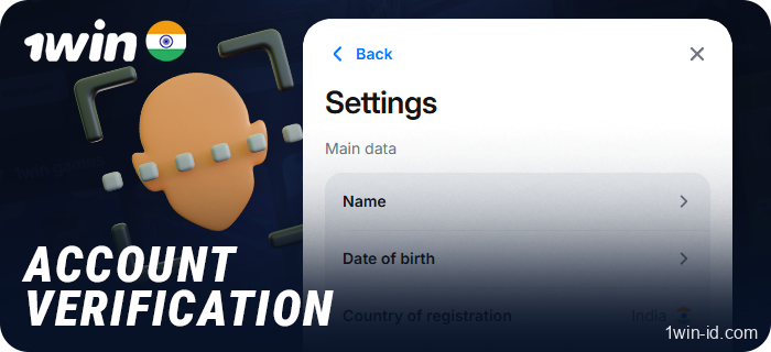 Identity verification for players from India at 1Win online