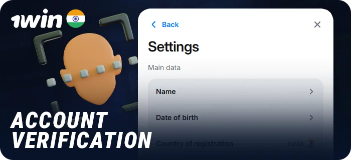 Identity verification for players from India at 1Win online