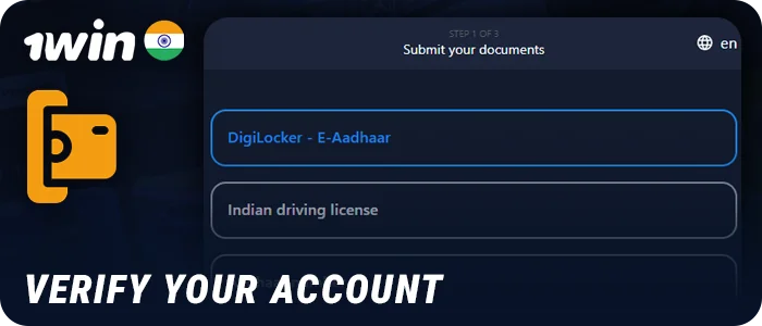 Complete the identity verification process at 1Win bookmaker