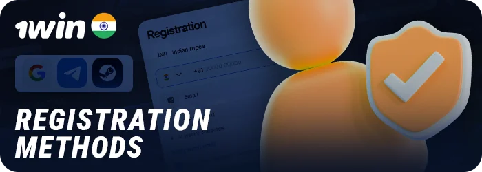 1Win registration methods for residents of India